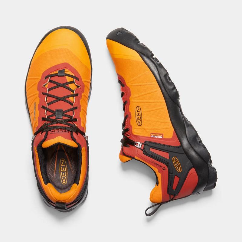 Discount Keen Venture Waterproof Mens Hiking Shoes Orange/Black (5194-TUKFO)